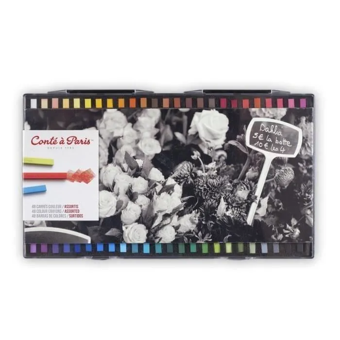 Carrés de couleur CONTE A PARIS - Assortiment de 48 - Douceur et luminosité-0