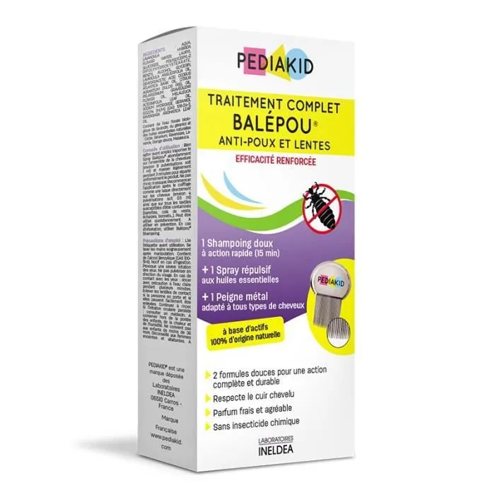 Pediakid Traitement Complet Balépou Anti-poux et Lentes-1