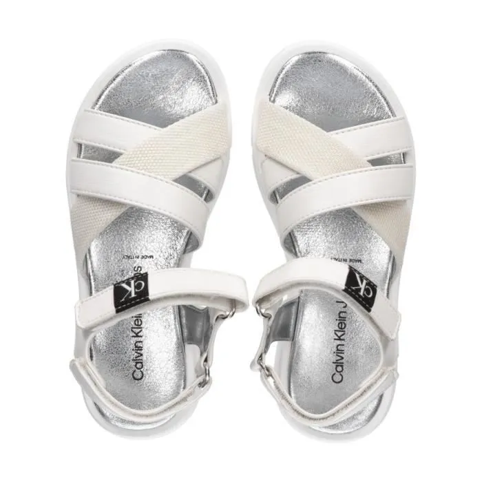 Sandales à scratch - Calvin Klein - Nero - Enfant - Fille - Plat-1