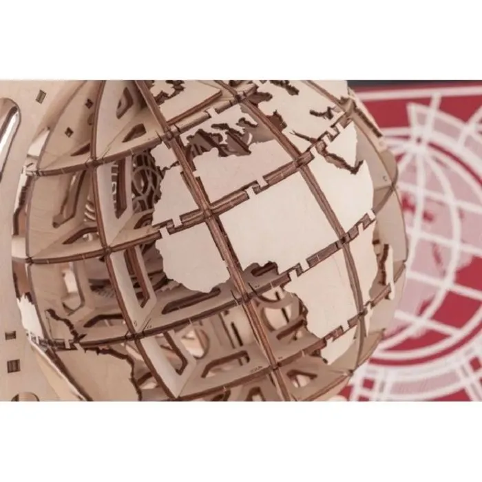 Puzzle 3D en bois - Mr. Playwood - Globe Mécanique animé - 145 pièces - À monter soi-même - Mixte-3