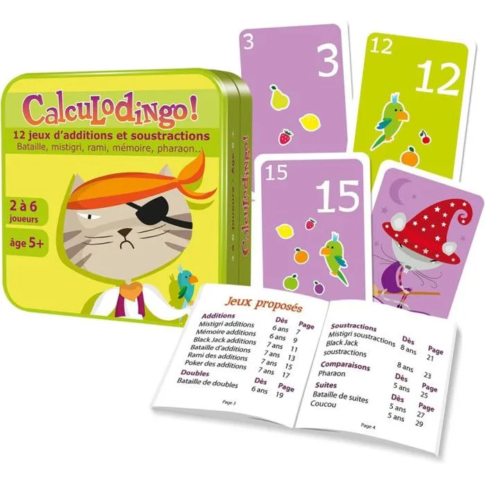 Calculo Dingo Jeu de Cartes de Calcul Mental pour Enfants de 5 Ans et Plus - ASMODEE-2