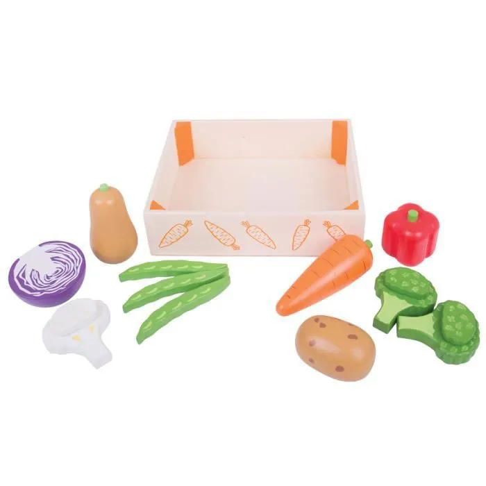 BigJigs Jouets - Imagination - cageot de légumes - Table d'activité - Jouet d'activité-2