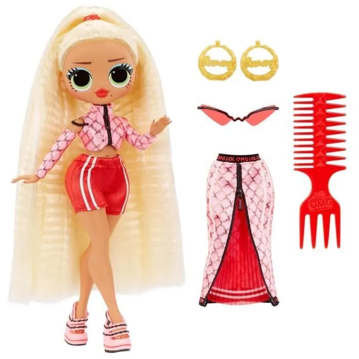 LOL Surprise OMG - Poupée Mannequin 24 cm - Swag- 2 tenues avec peigne et accesoires - Dés 4 ans-1