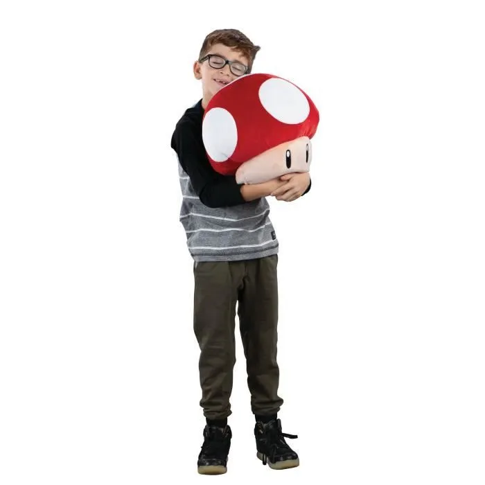 Peluche Club Mocchi Mocchi Champignon 30 cm - TOMY - Mario Kart - Rouge et blanc - Pour Bébé-2