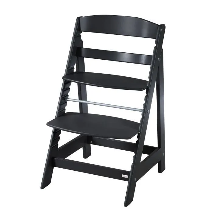 ROBA Chaise Haute Évolutive Sit Up Flex - Utilisable Jusqu'à la Chaise d'Adolescent - Bois Noir-3