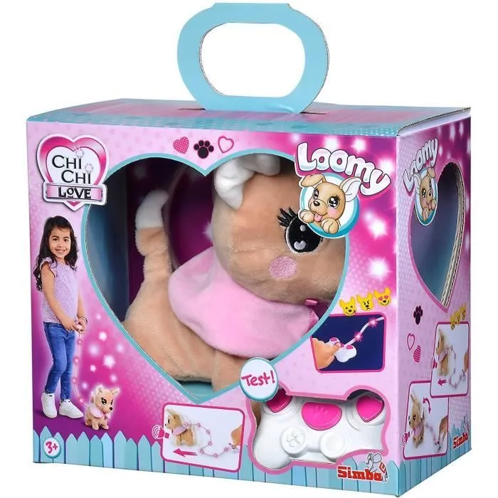 Peluche Chihuahua Chi Chi Love Loomy - 20 cm - Peluche filoguidée - Piles incluses-3