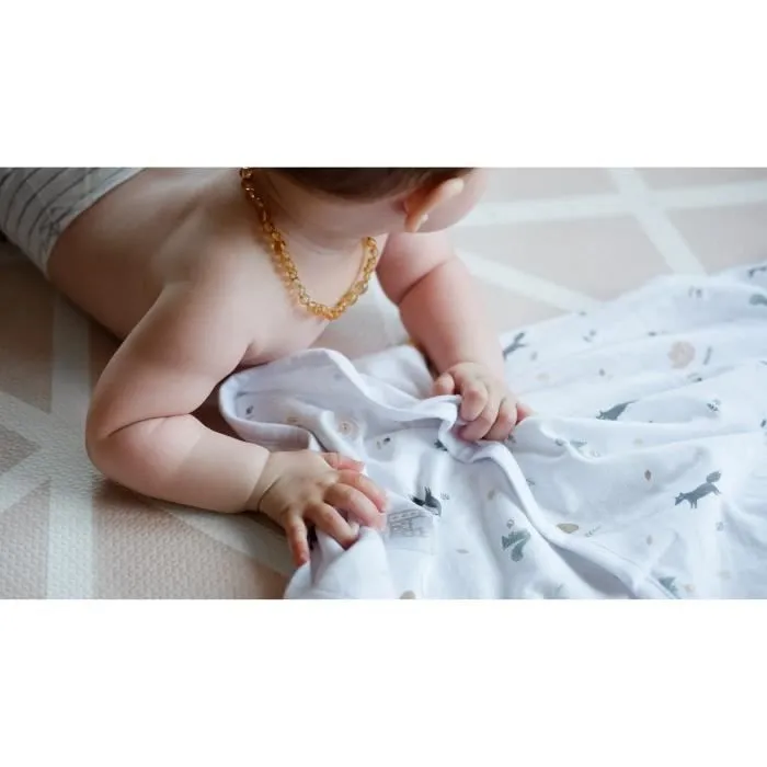 BÉABA - Couverture Miracle™ - Couverture d'emmaillotage - 100% Coton - 0-3Mois - Leaf-2