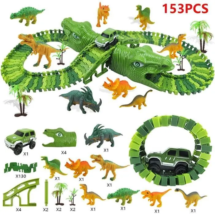 Jeu de piste de course - AMOUNE - Dinosaure - 153 pièces - Enfant 3 ans et plus-0