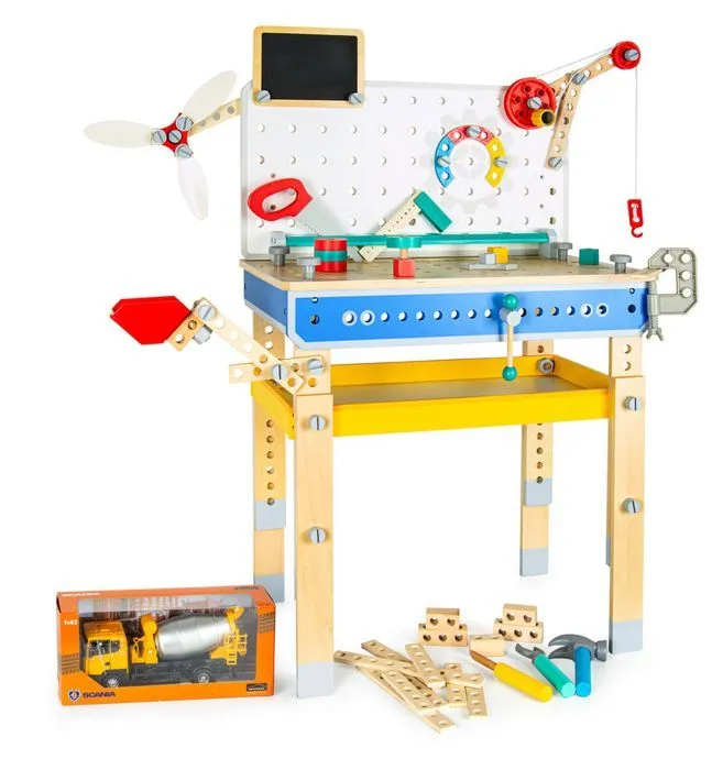 Atelier de Bricolage Créatif - Parfait pour les Petits Constructeurs + Camion Toupie Gratuit!-1