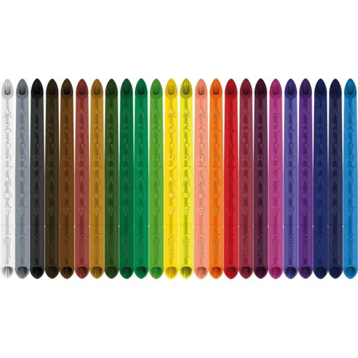 Maped - 24 Crayons de Couleur Color'Peps Infinity - Crayons Innovants 100% Mine, 100% Utilisable - Crayons à dessin Sans Taillage-1