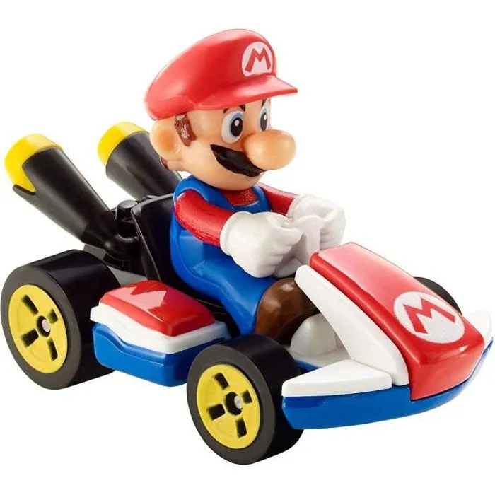 Véhicule miniature HOT WHEELS Mario Kart Mario à l'échelle 1/64 pour enfant de 3 ans et plus-0