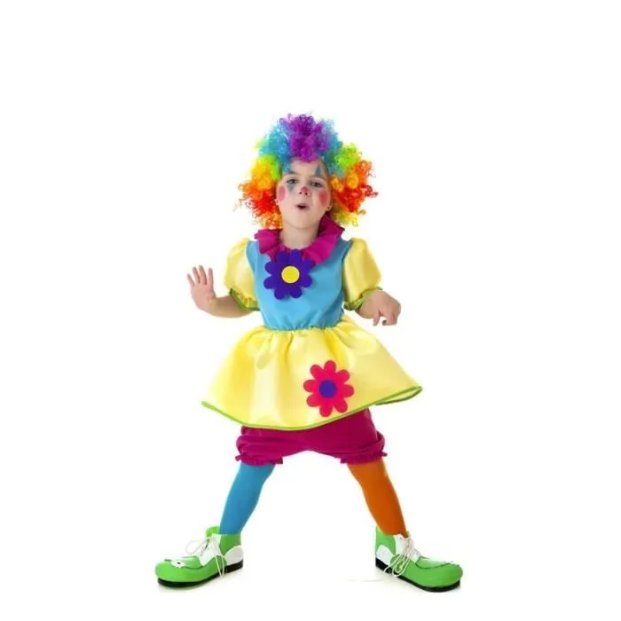 Déguisement de clown de cirque - LLOPIS - Fille 3-5 ans - Multicolor - Robe et short - Accessoires non inclus-0