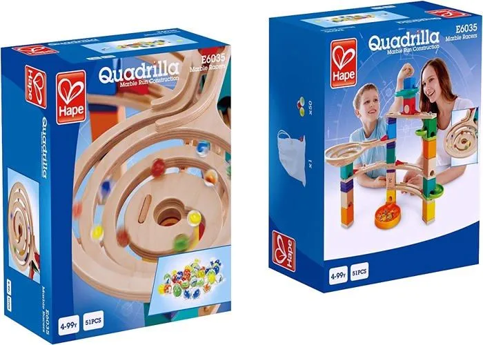 Jouet - HAPE - Toboggan à billes Quadrilla - Billes de circuit pour enfants de 4 à 12 ans-2