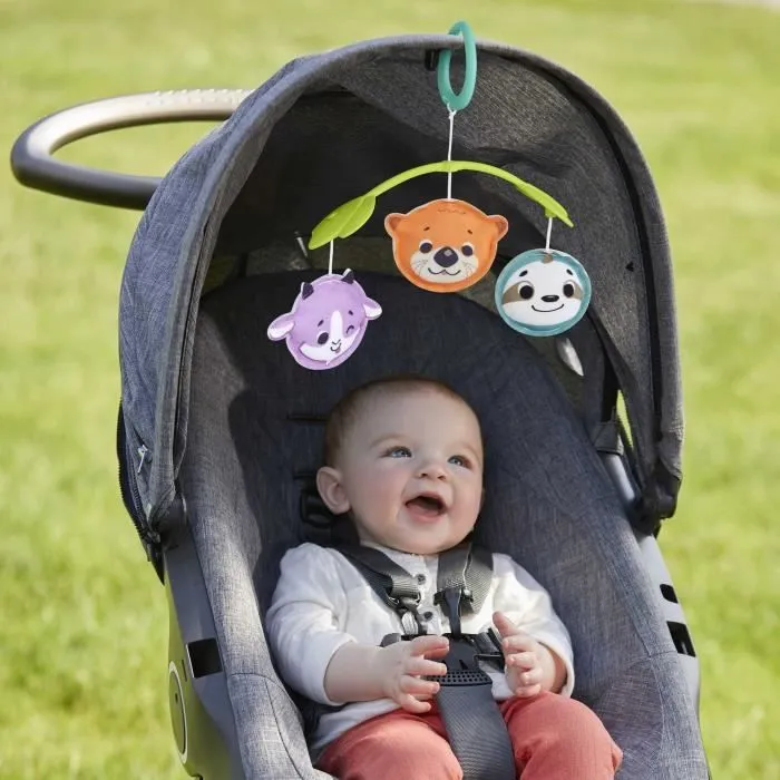 Fisher-Price Mobile Animaux 3 en 1 pour berceaux et poussettes avec jouet transportable pour les bébés dès la naissance, HGB90 HGB90-1