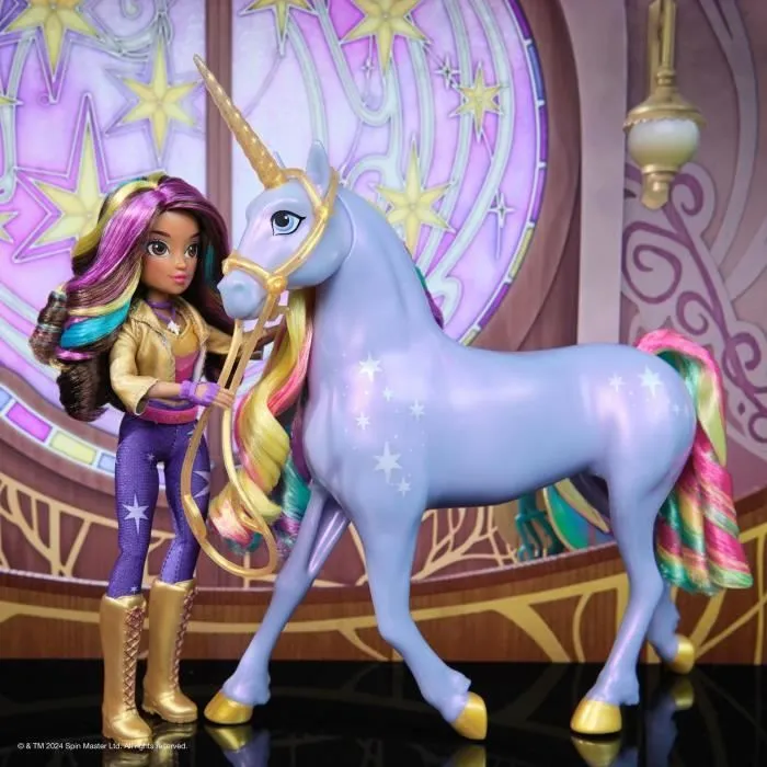 SPIN MASTER LICORNE A FONCTIONS 28 CM WILDSTAR + POUPEE 24 CM Unicorn Academy-0