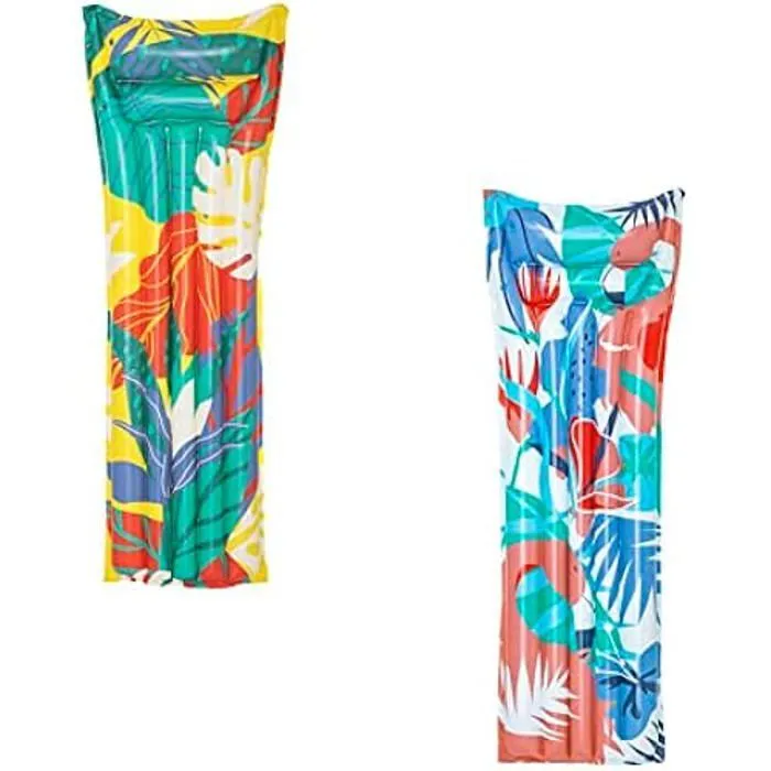 Matelas de Piscine - BESTWAY - Fashion - 1,83 m x 69 cm - Multicolore - Gonflable-0