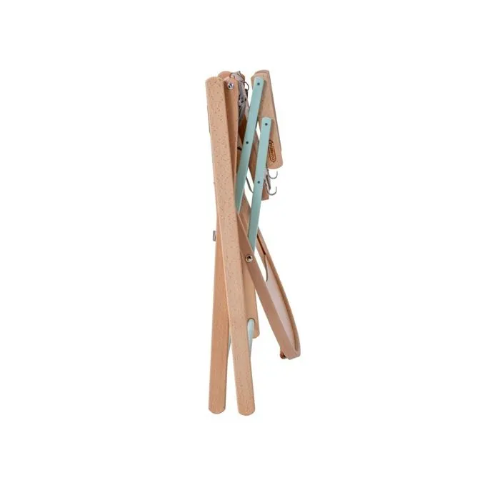 Chaise haute bébé en bois pliante Sarah bicolore vert menthe - Combelle - Fixe - Mixte - 6 mois à 3 ans-1