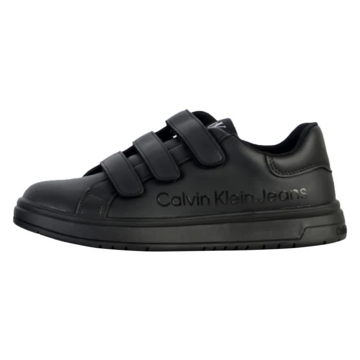 Basket Cuir Calvin Klein Jeans Juniors Low Cut Velcro-0