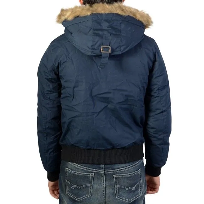 Blouson enfant Redskins Weave - Bleu - H16WEAVE - Coupe ajustée - Capuche amovible-2