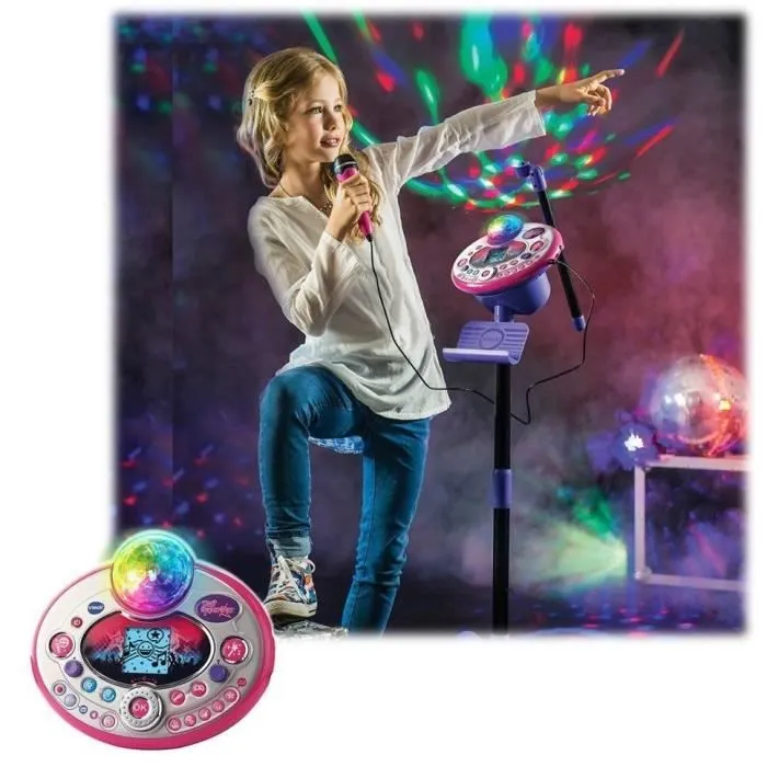 VTECH - Kidi Superstar Lightshow Rose - Micro Karaoké Enfant-1