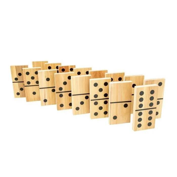 Jeu de société - Bois FSC - Dominos géant - Multi couleur - Pour enfants - 2 joueurs ou plus-0