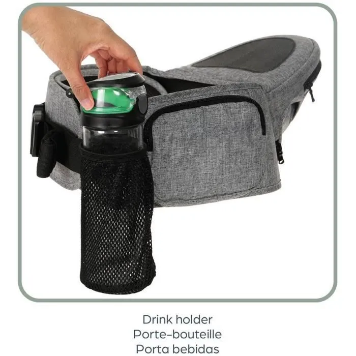 Porte-bébé - Siège de hanche - DREAMBABY - Up & Go - Gris-2