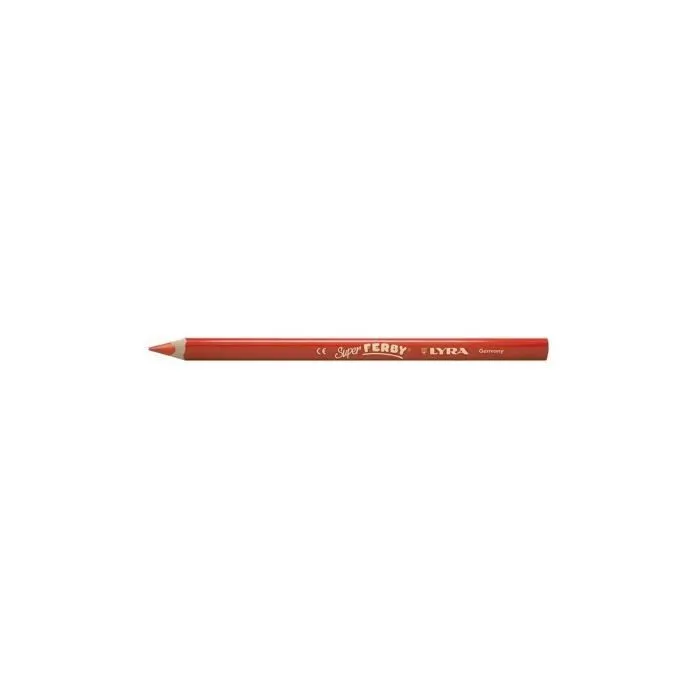 Crayons - Lyra - Super Ferby® Scarlet Lake - Couleur rouge - Ergonomique - Doux-0