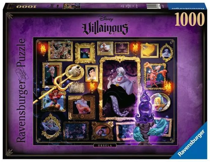 Puzzle 1000 pièces Ursula - RAVENSBURGER - Collection Disney Villainous - Fantastique Violet Mixte-1