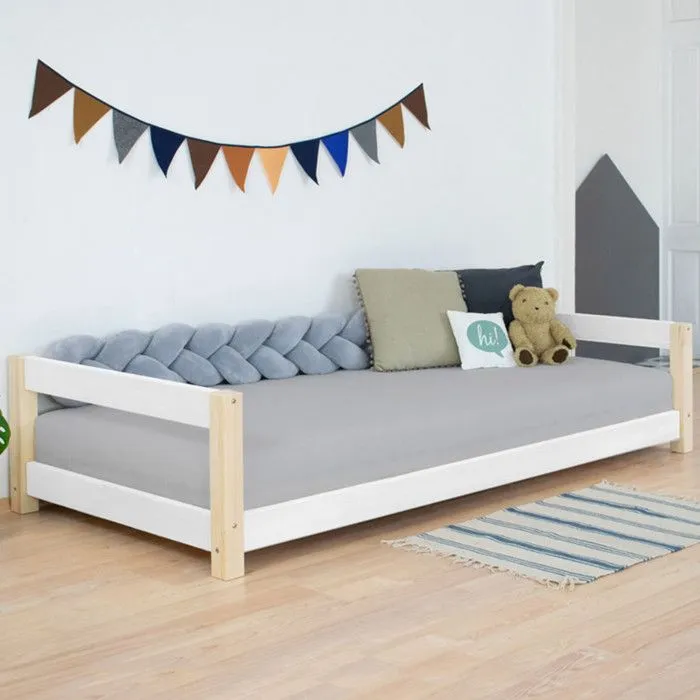 Lit enfant KIDDY 140 x 200 blanc et naturel-1