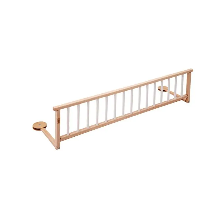 Barrière de lit enfant en bois Combelle - Bicolore blanc - 127x35 cm-0