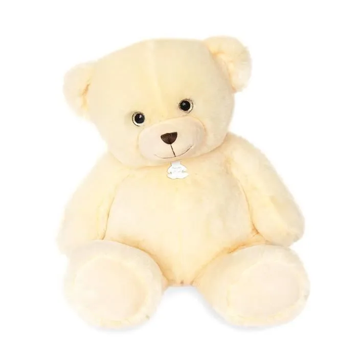 Peluche - HISTOIRE D'OURS - Ours Bellydou - Crème - 60 cm - Confortable et rassurant-0
