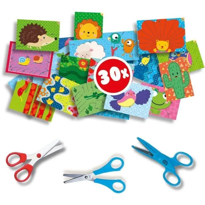 SES CREATIVE - J'apprends à découper - Ciseaux pour enfant sûrs - Multicolore-1