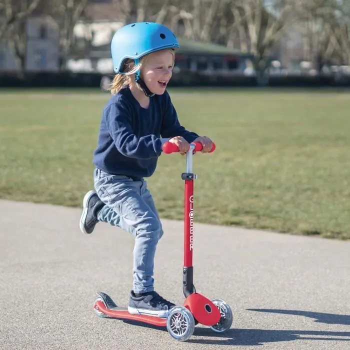 GLOBBER Trottinette 3 roues enfant - PRIMO Pliable à lumière - rouge-1