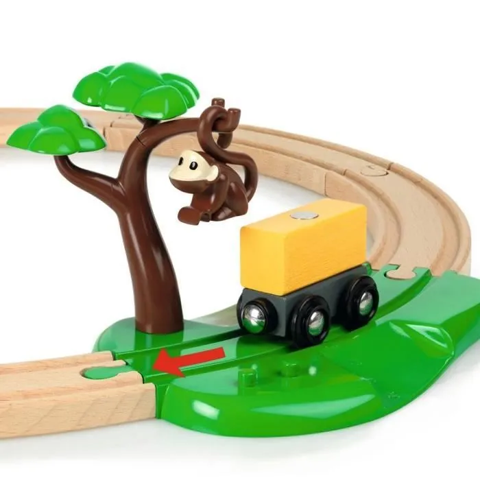 Circuit Safari - BRIO - Train pour observer les animaux de la savane - A partir de 3 ans-1