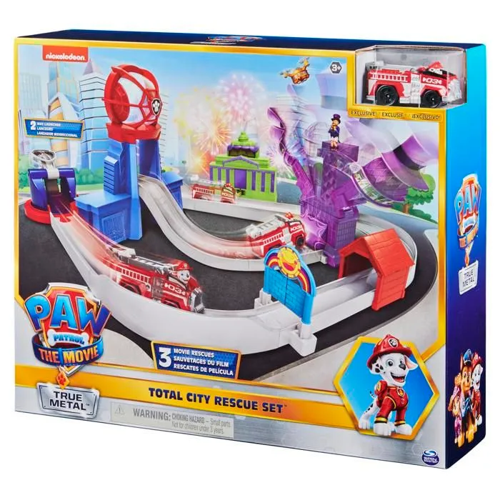 Garage Paw Patrol City Rescue Playset True Metal Multicolore-2