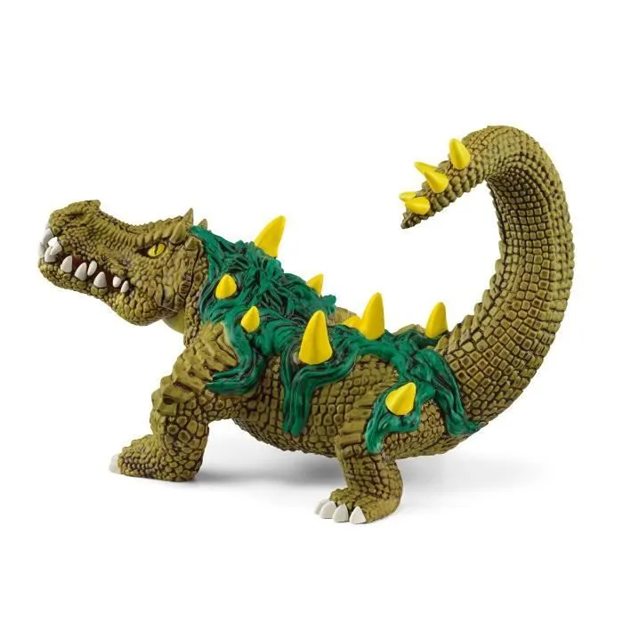 Figurine Monstre des Marais - Jouet Crocodile Ultra-réaliste et Durable aux Écailles Vertes et Dents Féroces Cadeau pour garçons-1