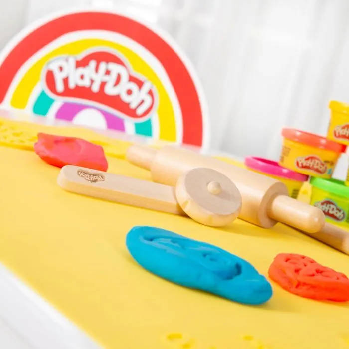 Kit de Loisirs Créatifs ROBA x Play-Doh avec 12 Pots de Pâte à Modeler + Tapis de Jeu 3D et Accessoires - pour Enfants dès 3 Ans-3
