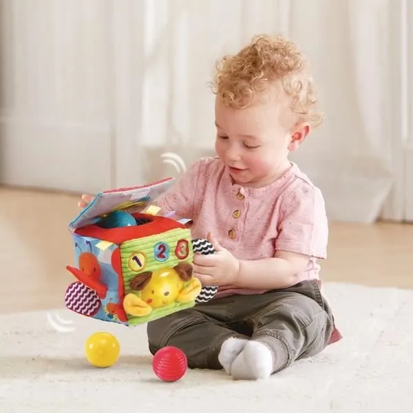 Jouet d'éveil sensoriel VTECH BABY - Cube interactif tout doux en tissu - Mixte - Dès 3 mois-1