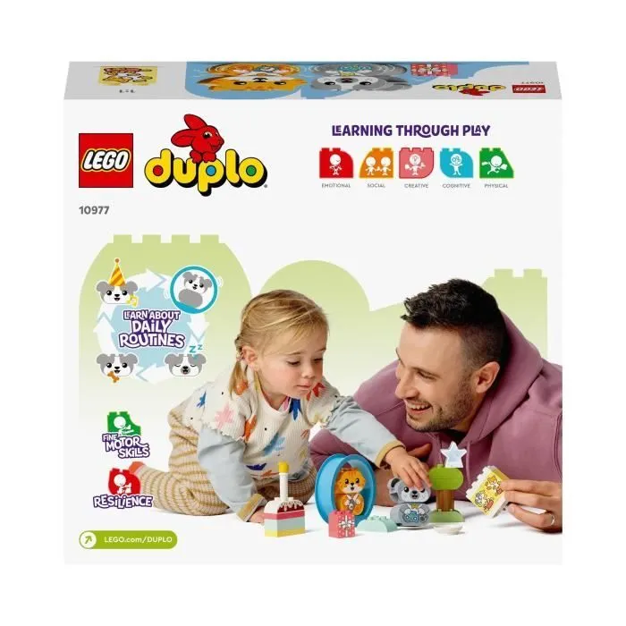 LEGO 10977 DUPLO Mes Premiers Chiot et Chaton avec Effets Sonores, Jouet Bébés Dès 18 Mois, Figurines Animaux, Grosses Briques-5