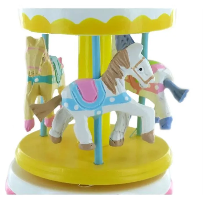 Boîte à musique - Carrousel miniature - Chevaux tournants - La lettre à Elise (Beethoven)-2