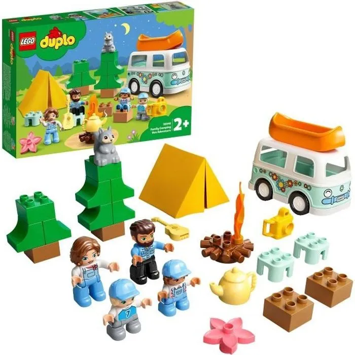 LEGO® 10946 DUPLO® Town Aventures en camping-car en famille Jouet Enfant 2+ ans, Set éducatif-0