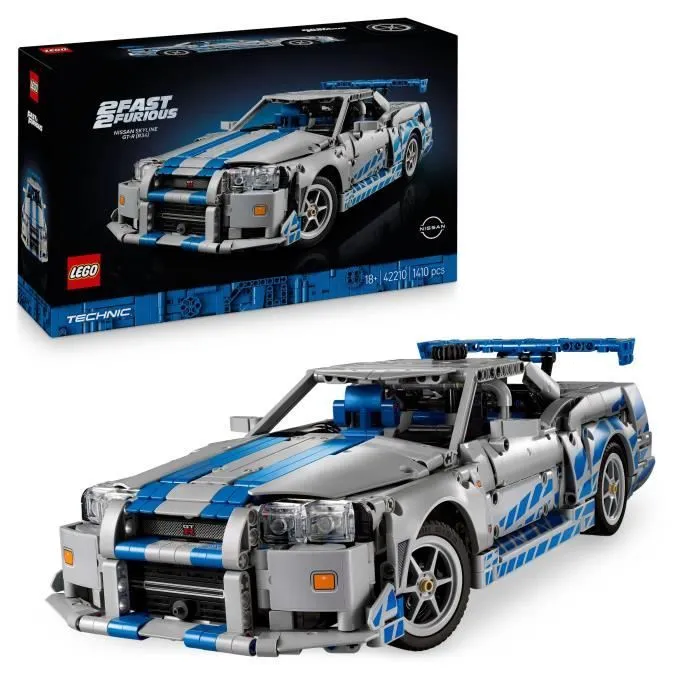 LEGO Technic 42210 Voiture Nissan Skyline GT-R (R34) 2 Fast 2 Furious - Set pour Adulte-0