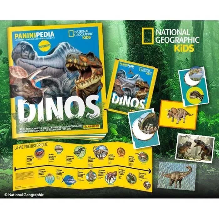 Album pour cartes à collectionner - PANINI - DINOS NATIONAL GEOGRAPHIC KIDS - PANINIPEDIA-6