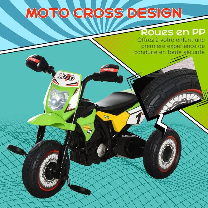 HOMCOM - tricycle - Plastique - 71x40x51cm - Vert-4