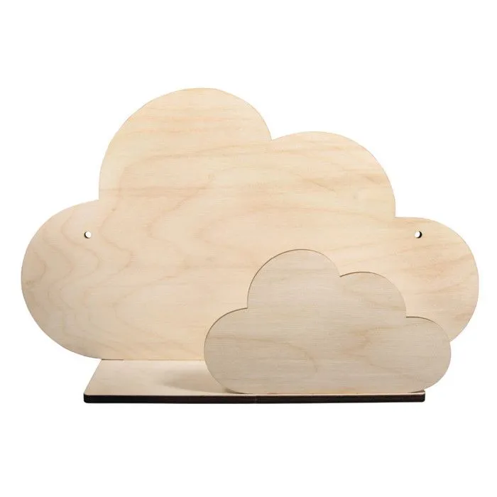 Kit DIY - Etagère en bois Nuage 35 x 21 x 10 cm-3