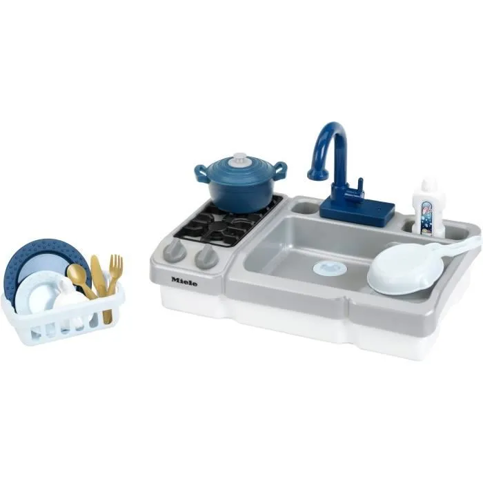 Jouet d'évier - KLEIN - Évier de cuisine Miele avec robinet fonctionnel et accessoires - Livré avec de nombreux accessoires.-3
