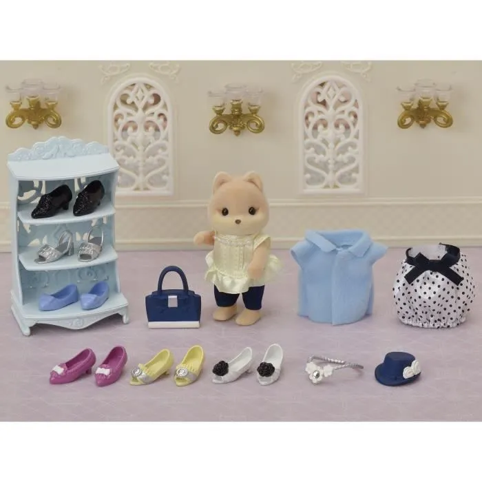 Figurines miniatures - SYLVANIAN FAMILIES - La valisette de mode et grande sœur Chien caramel-2