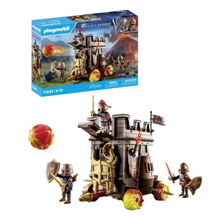 PLAYMOBIL 71643 Char de combat avec canon des Burnham Raiders, Novelmore, 68 pièces, Dès 4 ans-0