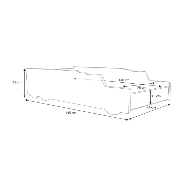 Lit simple enfant pompier140-2