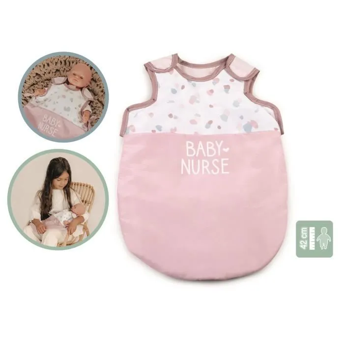 SMOBY - Baby Nurse Turbulette pour poupons jusqu'à 42cm - Porte-bébé en tissu réglable-1